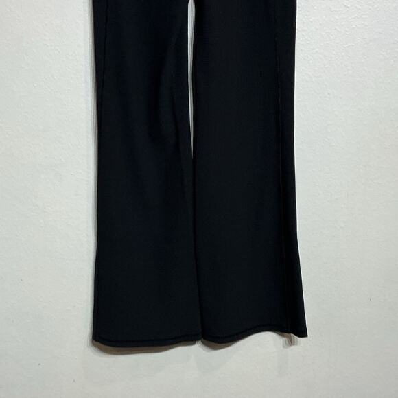 Athleta Black Salutation Stash Rib Flare Leggings Sz M - Picture 9 of 14